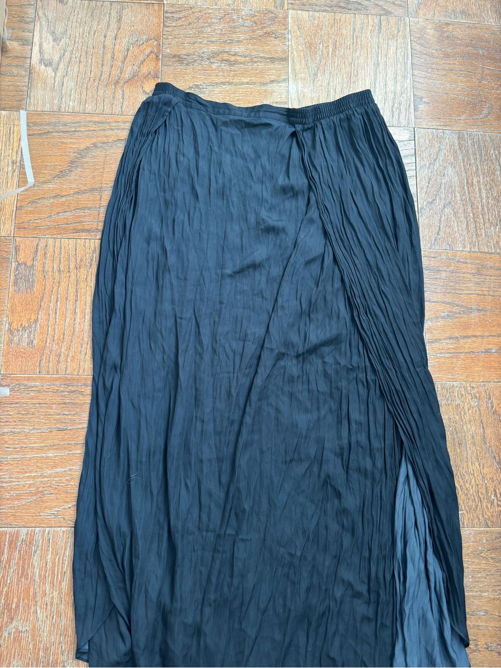 Soft Surroundings Black Pleated Maxi Skirt